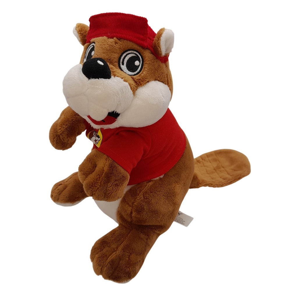 Buc-ee's Beaver Mascot Plush Stuffed Animal Jaag Red Shirt Hat Texas 12 Inch
